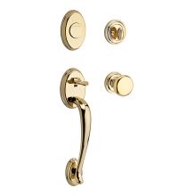 Columbus Dummy Handleset with Traditional Round Rose and Round Knob on Interior