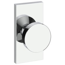 Contemporary Non-Turning Two-Sided Dummy Door Knob Set with 5 Inch Rectangle Rose from the Reserve Collection