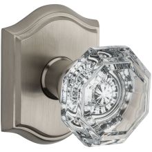 Crystal Non-Turning Two-Sided Dummy Door Knob Set with Arch Rose