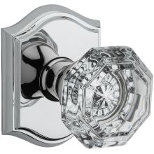 Crystal Non-Turning Two-Sided Dummy Door Knob Set with Arch Rose