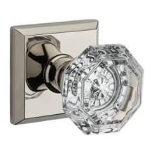 Crystal Non-Turning Two-Sided Dummy Door Knob Set with Square Rose