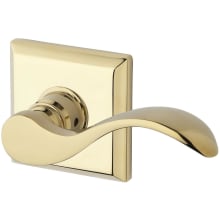 Curve Non-Turning Two-Sided Through-Door Dummy Door Lever Set with Square Rosette from the Reserve Collection