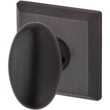 Ellipse Non-Turning Two-Sided Dummy Door Knob Set with Square Rose