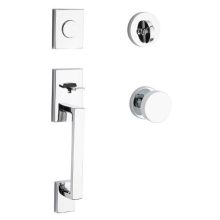 La Jolla Dummy Handleset with Modern Knob and Modern Round Interior Trim from the Reserve Collection