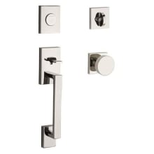 La Jolla Full Dummy Sectional Handleset with Non-Turning Dummy Interior Contemporary Knob