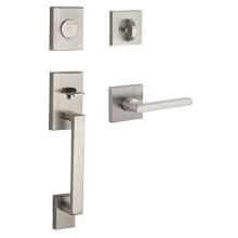 La Jolla Full Dummy Sectional Handleset with Non-Turning Dummy Interior Square Lever