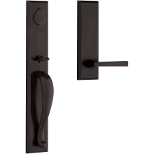 Longview Full Dummy Full Plate Handleset with Right Handed Non-Turning Dummy Interior Taper Lever
