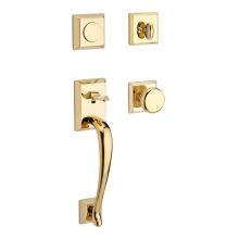 Napa Dummy Handleset with Traditional Square Rose and Round Knob on Interior