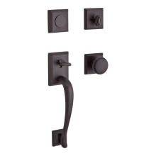 Napa Dummy Handleset with Traditional Square Rose and Round Knob on Interior