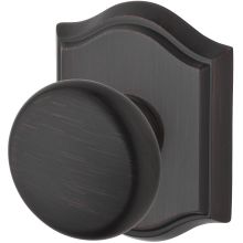 Round Non-Turning Two-Sided Dummy Door Knob Set with Arch Rose