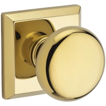 Round Non-Turning Two-Sided Dummy Door Knob Set with Square Rose