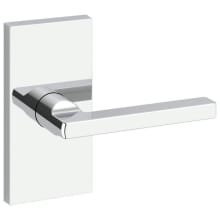 Square Non-Turning Two-Sided Dummy Door Lever Set with 5 Inch Rectangle Rose from the Reserve Collection