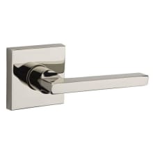 Square Non-Turning Two-Sided Through-Door Dummy Door Lever Set with Square Rosette from the Reserve Collection