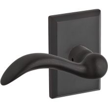 Arch Left Handed Non-Turning One-Sided Surface Mount Dummy Door Lever with Square Rosette from the Reserve Collection