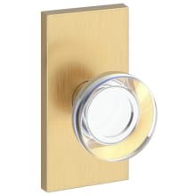 Contemporary Crystal Non-Turning One-Sided Dummy Door Knob with Contemporary 5 Inch Rose from the Reserve Collection