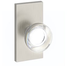 Contemporary Crystal Non-Turning One-Sided Dummy Door Knob with Contemporary 5 Inch Rose from the Reserve Collection