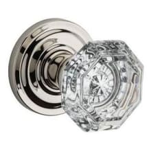 Crystal Non-Turning One-Sided Dummy Door Knob with Round Rose
