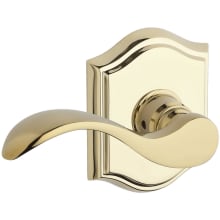 Curve Left Handed Non-Turning One-Sided Surface Mount Dummy Door Lever with Arch Rosette from the Reserve Collection