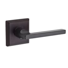 Square Non-Turning One-Sided Surface Mount Dummy Door Lever with Square Rosette from the Reserve Collection