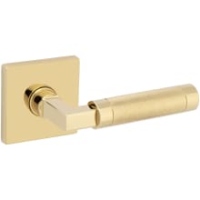 L030 Gramercy Knurled Non-Turning One-Sided Dummy Door Lever with R017 Trim from the Estate Collection