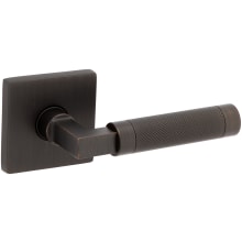 L030 Gramercy Knurled Passage Door Lever Set with R017 Trim from the Estate Collection
