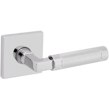 L030 Gramercy Knurled Privacy Door Lever Set with R017 Trim from the Estate Collection