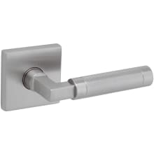 L030 Gramercy Knurled Non-Turning One-Sided Dummy Door Lever with R017 Trim from the Estate Collection