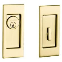 Santa Monica Keyed Entry Pocket Door Lock from the Estate Collection