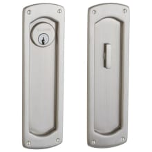 Palo Alto Keyed Entry Pocket Door Set with Door Pull from the Estate Collection