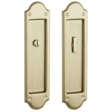 Boulder Privacy Pocket Door Set with Door Pull from the Estate Collection