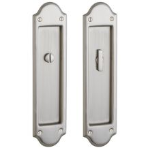 Boulder Privacy Pocket Door Set with Door Pull from the Estate Collection
