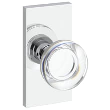 Contemporary Crystal Passage Door Knob Set with Contemporary 5 Inch Rose from the Reserve Collection