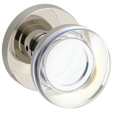 Contemporary Crystal Passage Door Knob Set with Contemporary Round Rose from the Reserve Collection