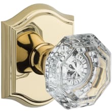Crystal Passage Door Knob with Arch Rose