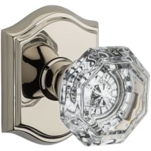 Crystal Passage Door Knob with Arch Rose