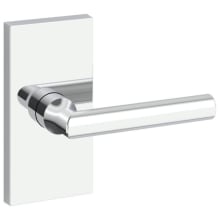 Tube Passage Door Lever Set with 5 Inch Rectangle Rose from the Reserve Collection