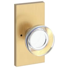 Contemporary Crystal Privacy Door Knob Set with Contemporary 5 Inch Rose from the Reserve Collection