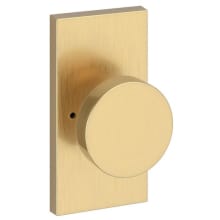 Contemporary Privacy Door Knob Set with 5 Inch Rectangle Rose from the Reserve Collection