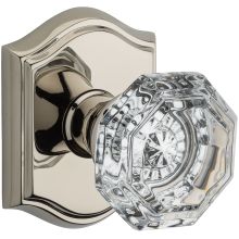 Crystal Privacy Door Knob with Arch Rose