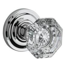 Crystal Privacy Door Knob with Round Rose
