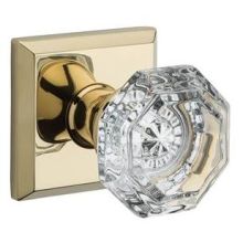 Crystal Privacy Door Knob with Square Rose
