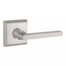 Square Privacy Door Lever Set with Traditional Square Rose from the Reserve Collection