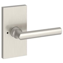 Tube Privacy Door Lever Set with 5 Inch Rectangle Rose from the Reserve Collection