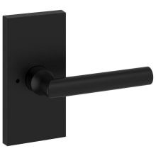 Tube Privacy Door Lever Set with 5 Inch Rectangle Rose from the Reserve Collection