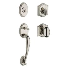 Columbus Standard C Keyway Single Cylinder Keyed Entry Handleset with Traditional Arch Rose and Ellipse Knob on Interior