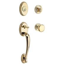 Columbus Standard C Keyway Single Cylinder Keyed Entry Handleset with Traditional Round Rose and Round Knob on Interior