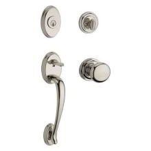 Columbus Standard C Keyway Single Cylinder Keyed Entry Handleset with Traditional Round Rose and Round Knob on Interior
