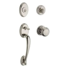 Columbus Standard C Keyway Single Cylinder Keyed Entry Handleset with Traditional Round Rose and Traditional Knob on Interior