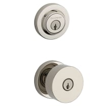Contemporary Single Cylinder Keyed Entry Door Knob Set and Deadbolt Combo from the Reserve Collection