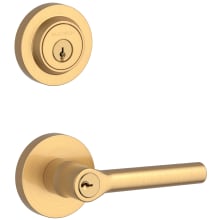 Tube Single Cylinder Keyed Entry Door Lever Set and Deadbolt Combo from the Reserve Collection